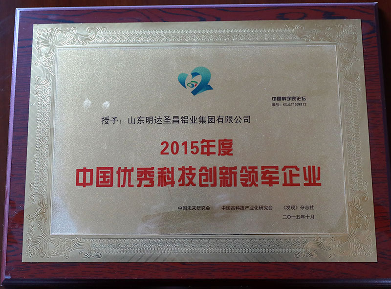 2015年度中国优秀科技创新领军企业
